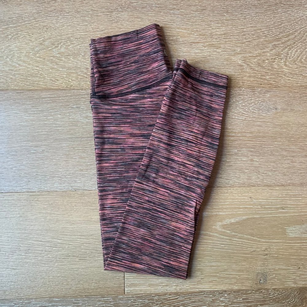 Lululemon Pink and Black Line Leggings
